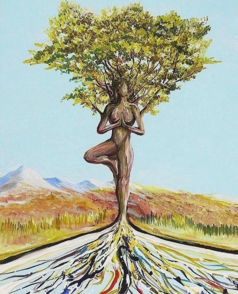 The pose of the tree