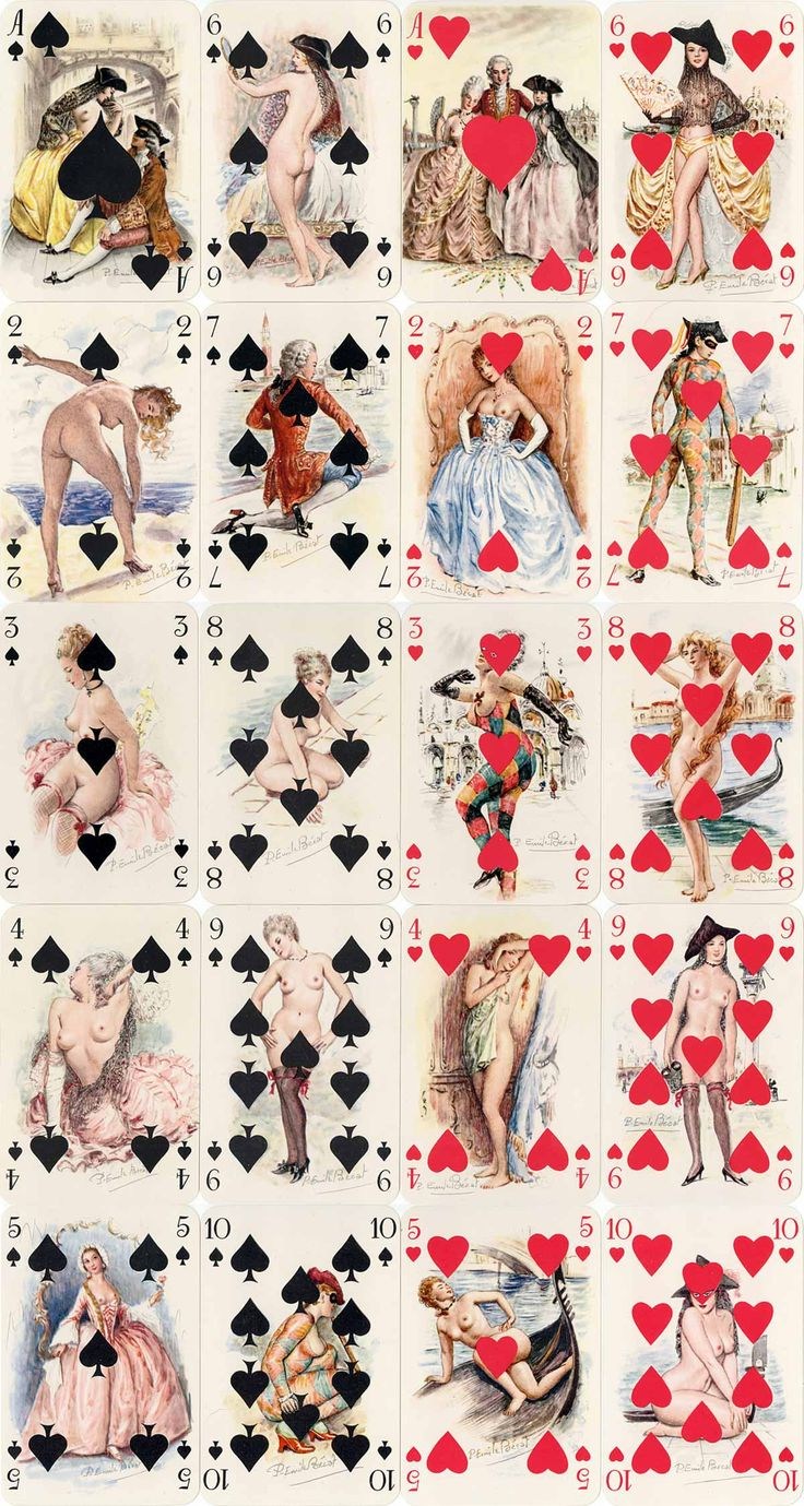 Pornographic playing cards