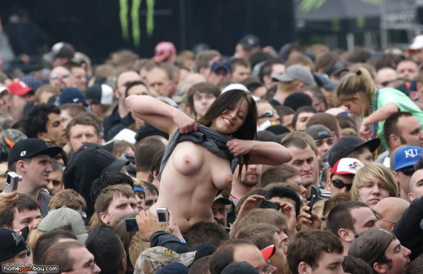 Naked women at the festival