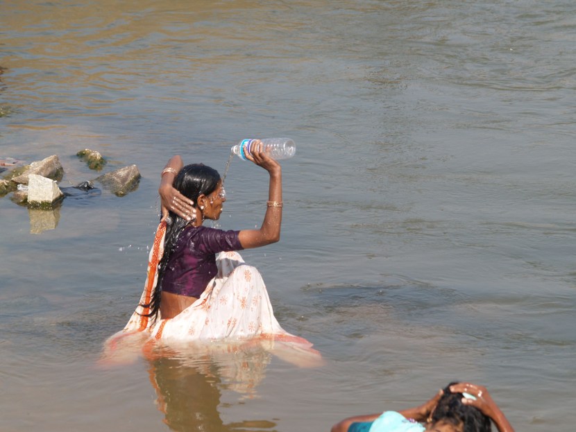 Bathing in River