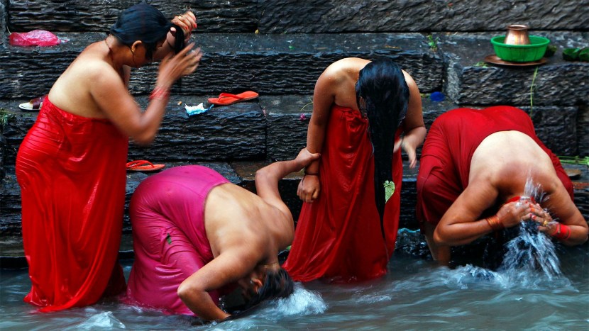 Bathing in the Ganges