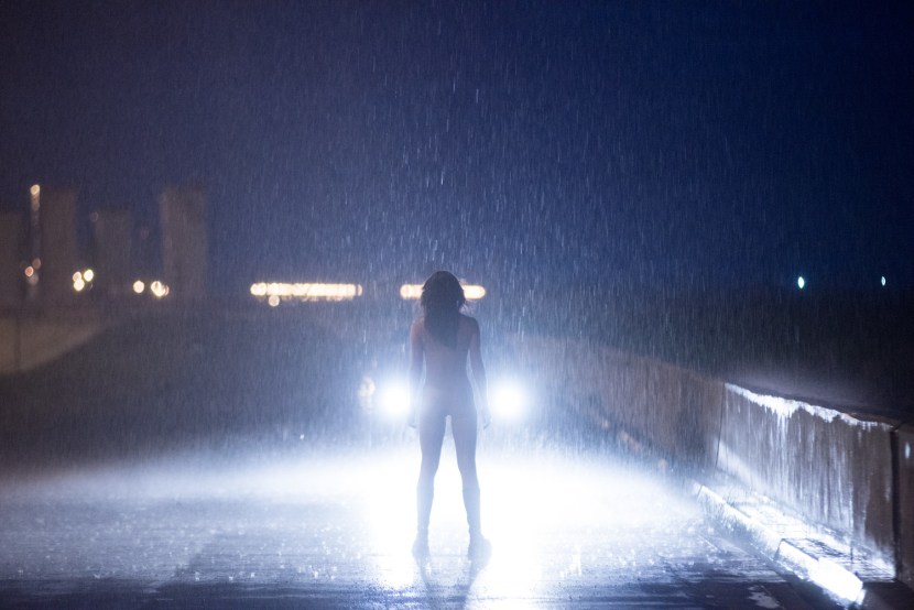 Lusha Ilyashenko in a dress