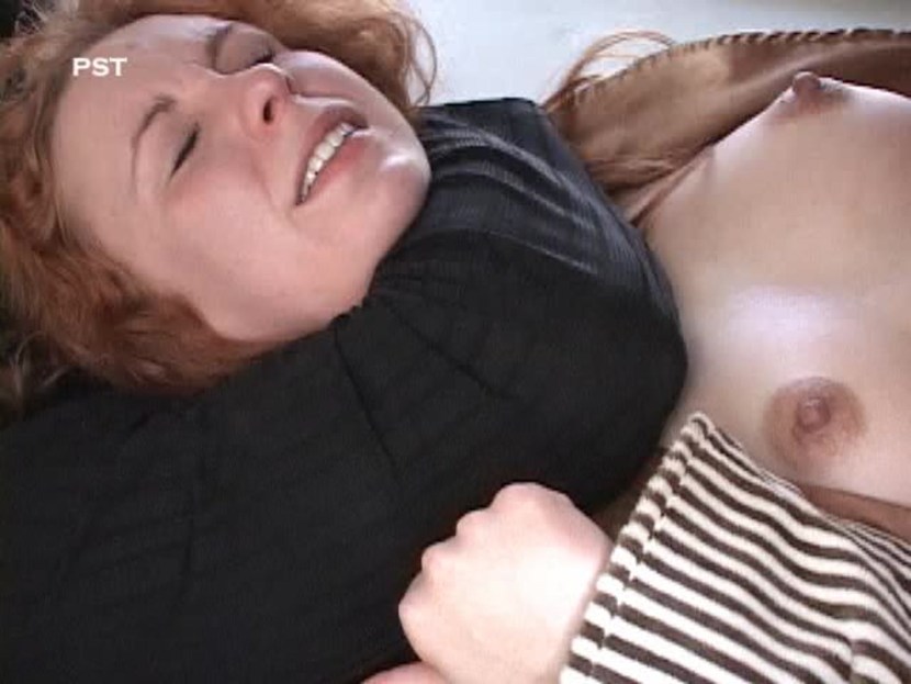 Busty Brunette Woman Strangled and Necro Sex