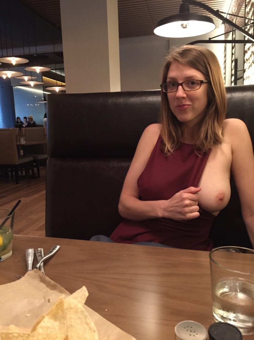 Girls without bottom at work