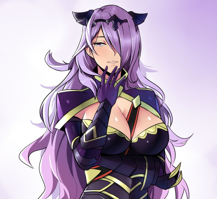 With a beauty on a wide bed