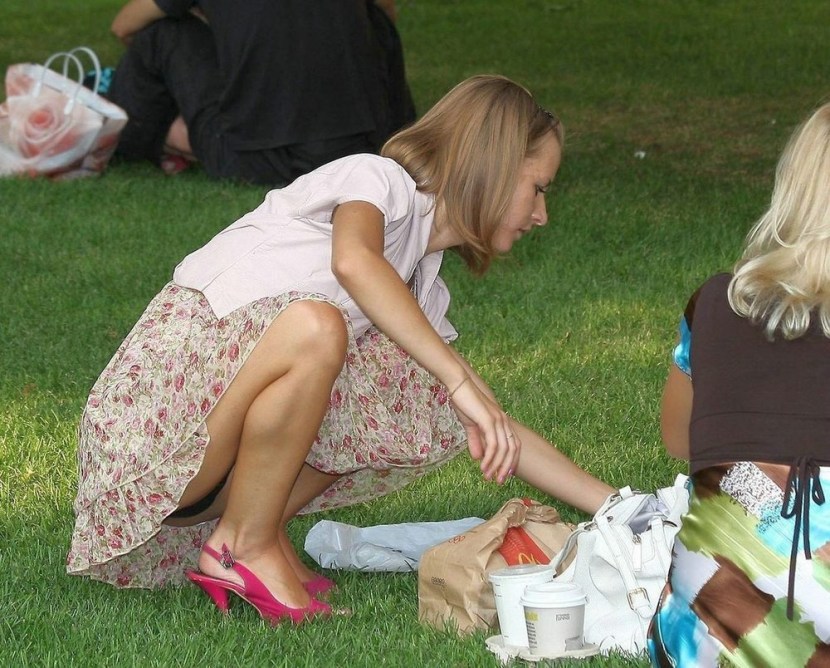 The girl lit up his underpants