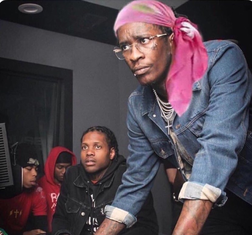 Young Thug at the computer