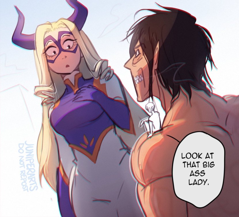 Mountain Lady and Titan Eren