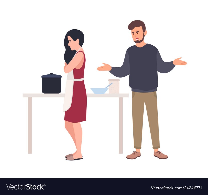 Marital conflicts of illustrations