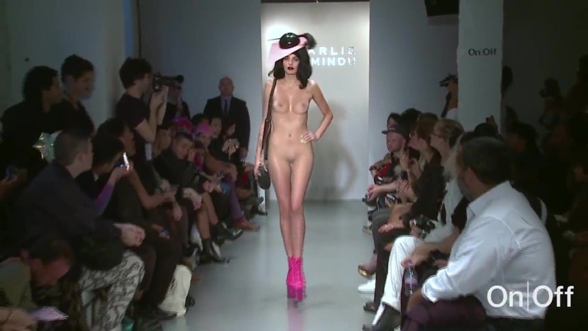 Erotic show on the catwalk