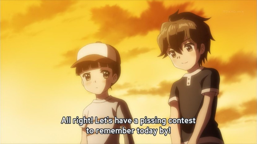 The boy is pissing anime