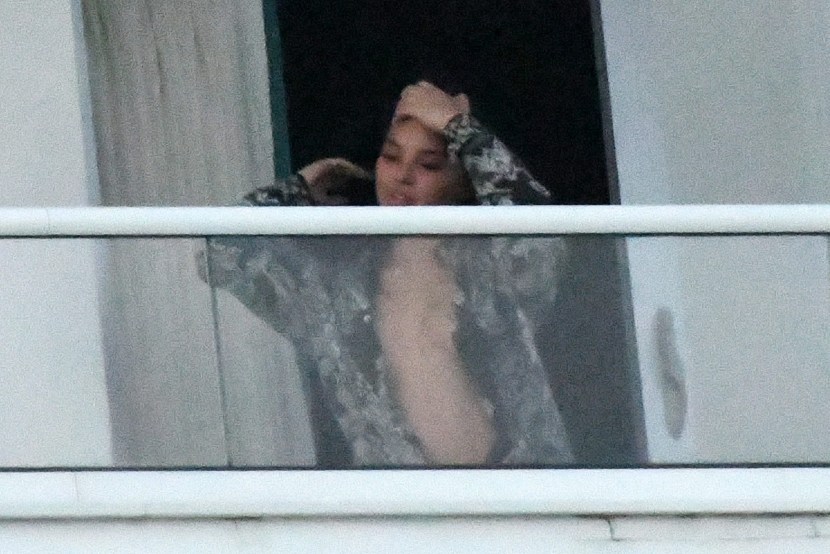 I lit up on the balcony