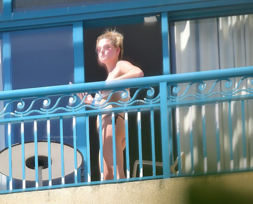 Girl on the balcony in bikini Phuket