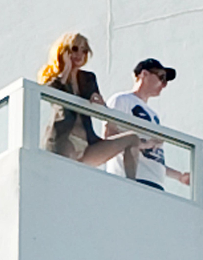 Lady Gaga on the balcony