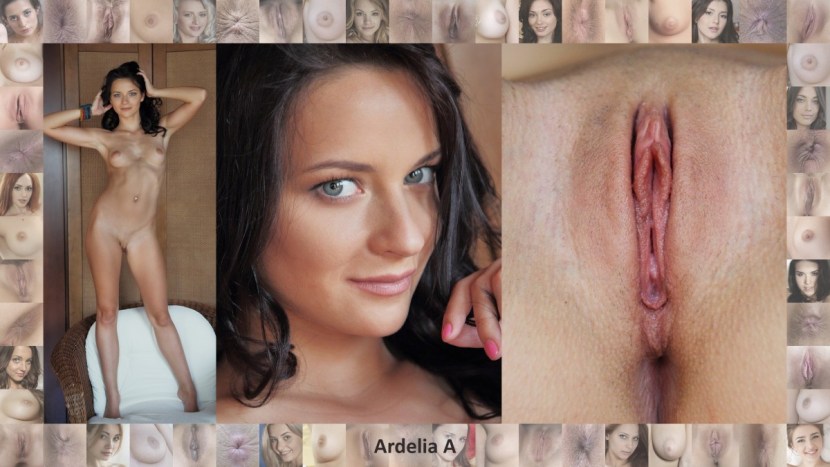 Face and vagina of a fashion model