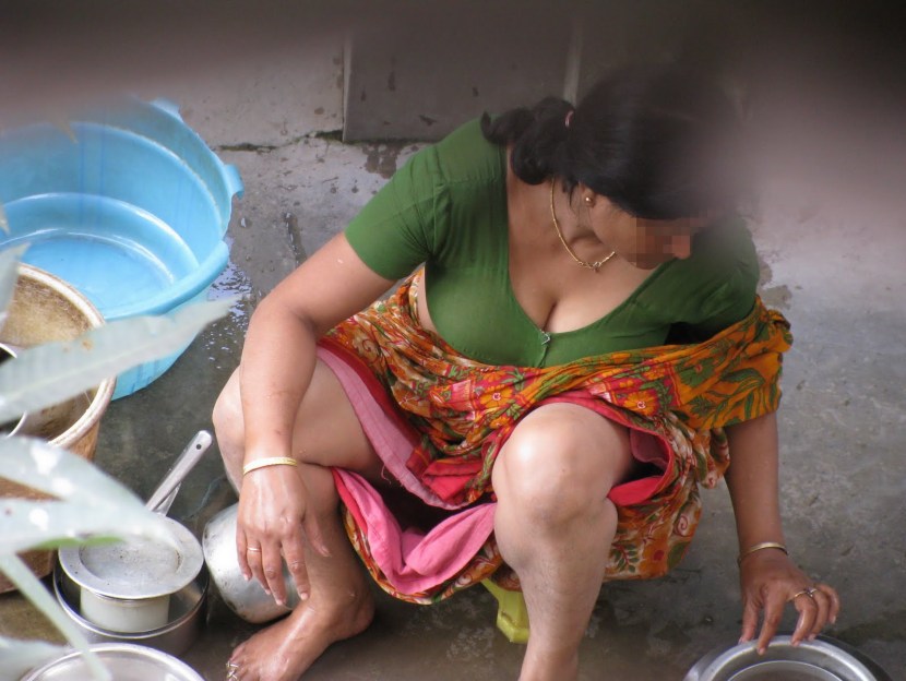 Aunty Hidden Washing