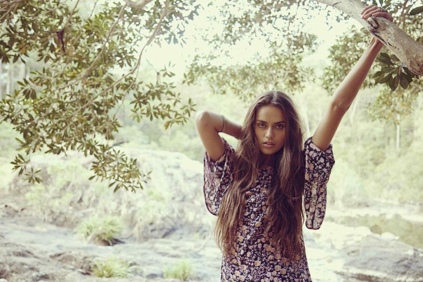 Beautiful women in the forest