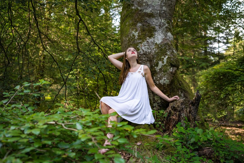Girl in the forest