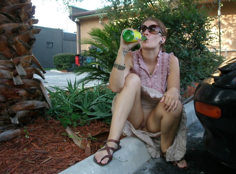 Girls in the country without panties