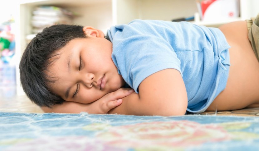 The child is sleeping