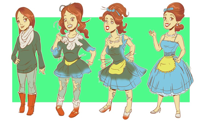 Volumetric hair to after