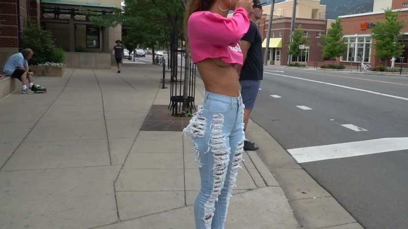 Breast on the street