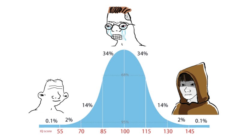 Normal distribution of the meme