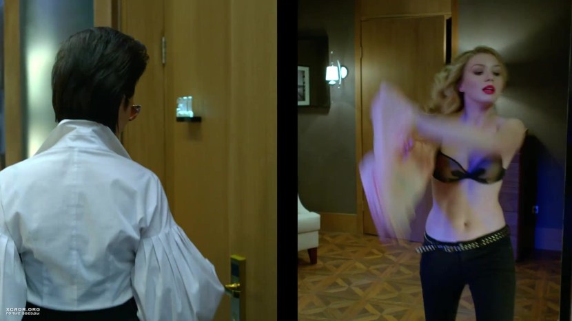 Blonde masturbation in the kitchen