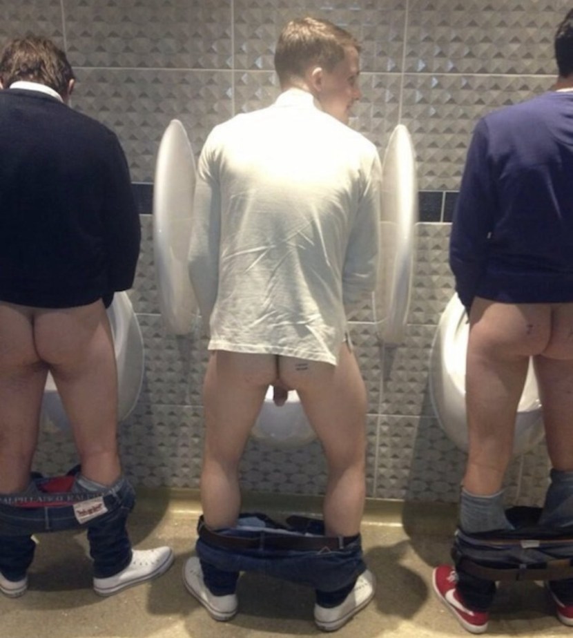 Rubs a member about the ass of the girl