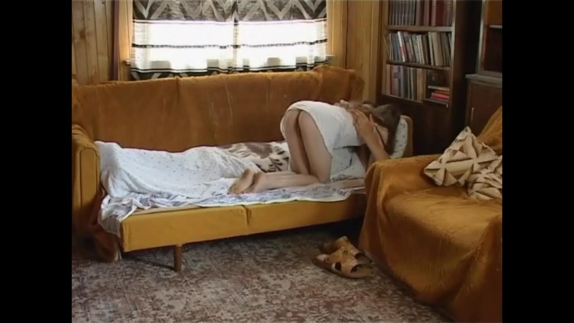 Daughter undresses in front of her father