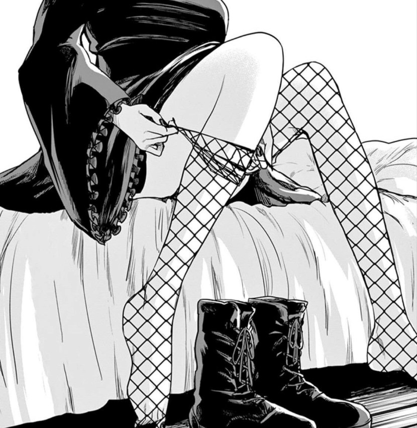 Anime black white vulgarity