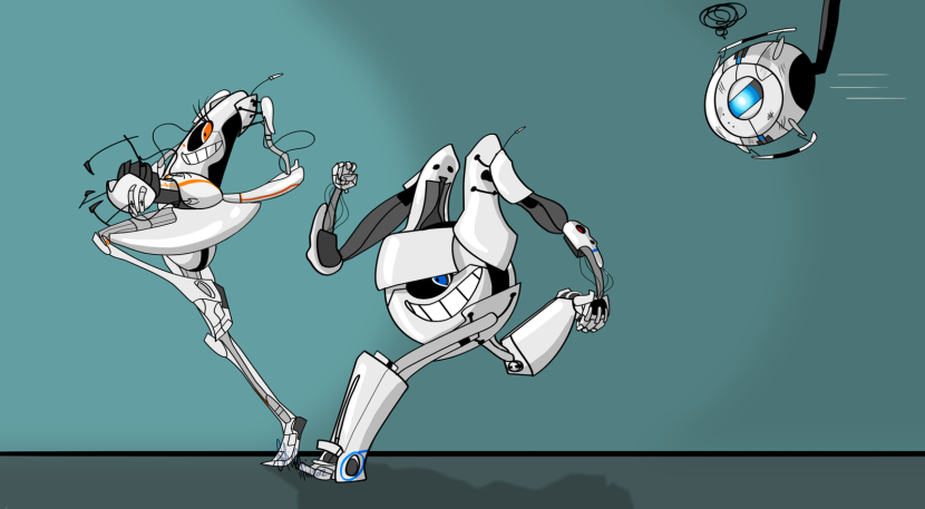 Portal 2 Glados and Whitley