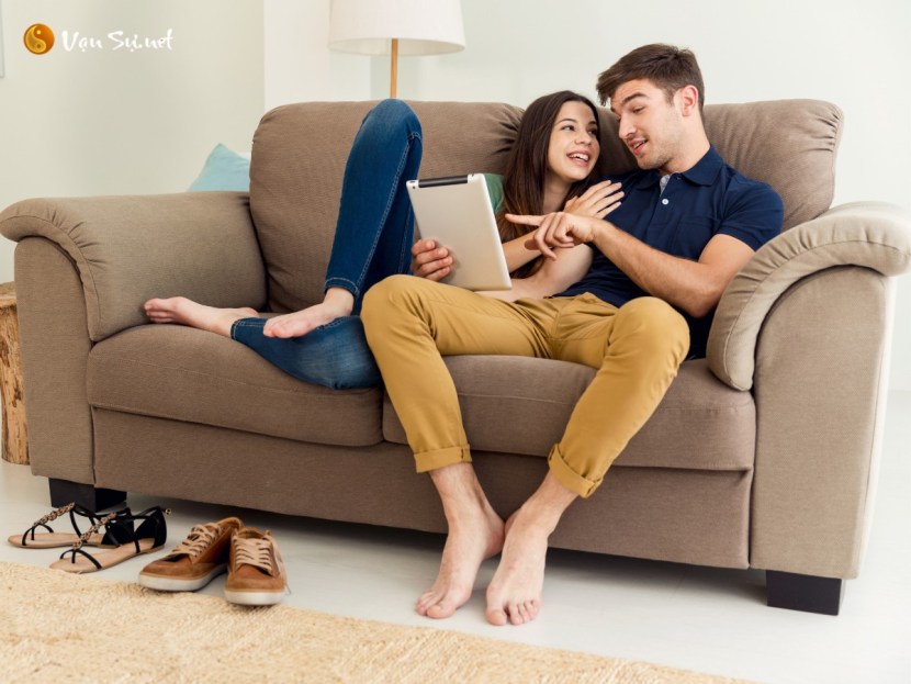 He sits on his knees