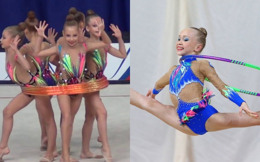 Dina Averina on the beach