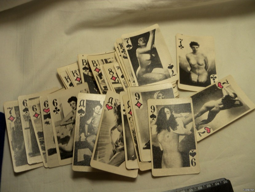 Retro playing cards anal