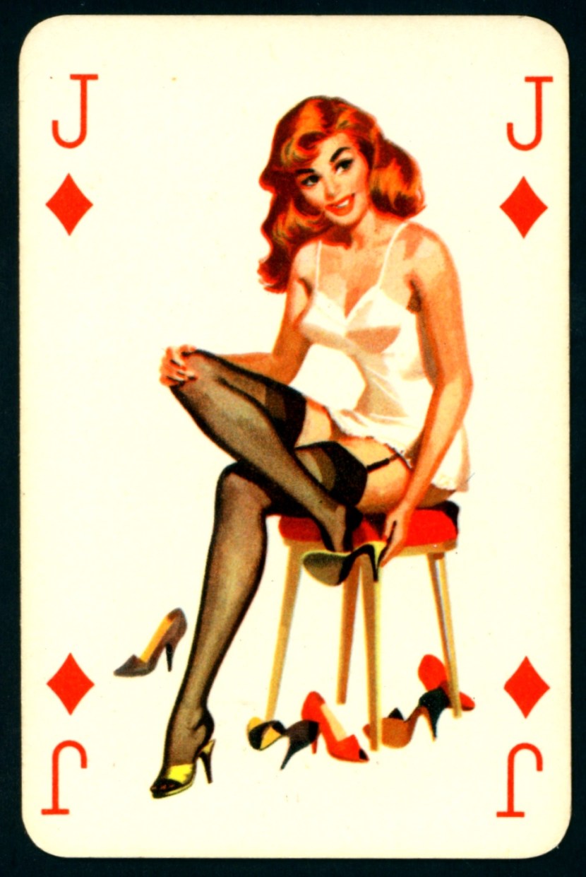 Playing cards with naked women