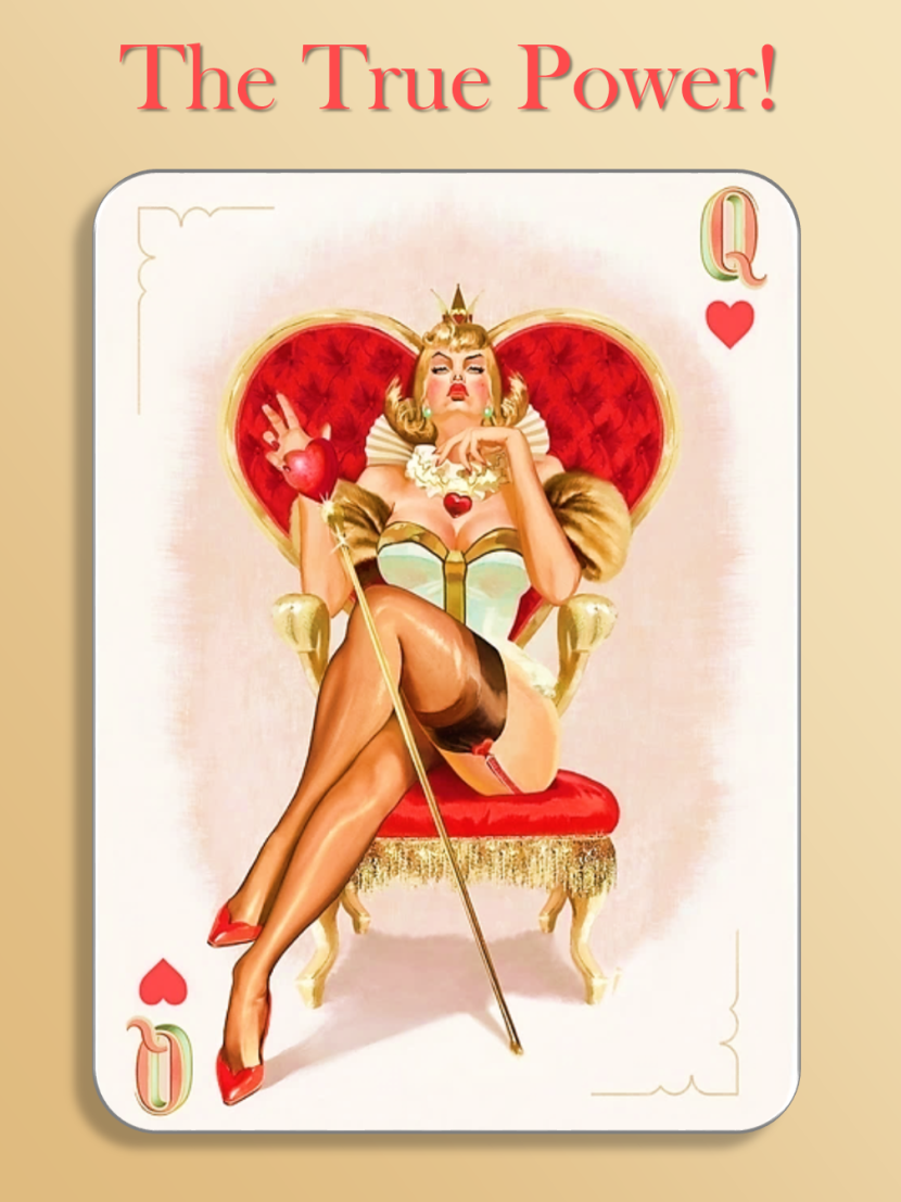 Playing cards with naked women