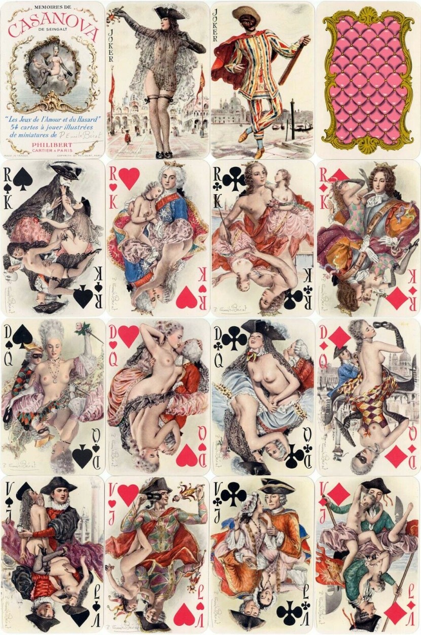 Erotic gaming cards