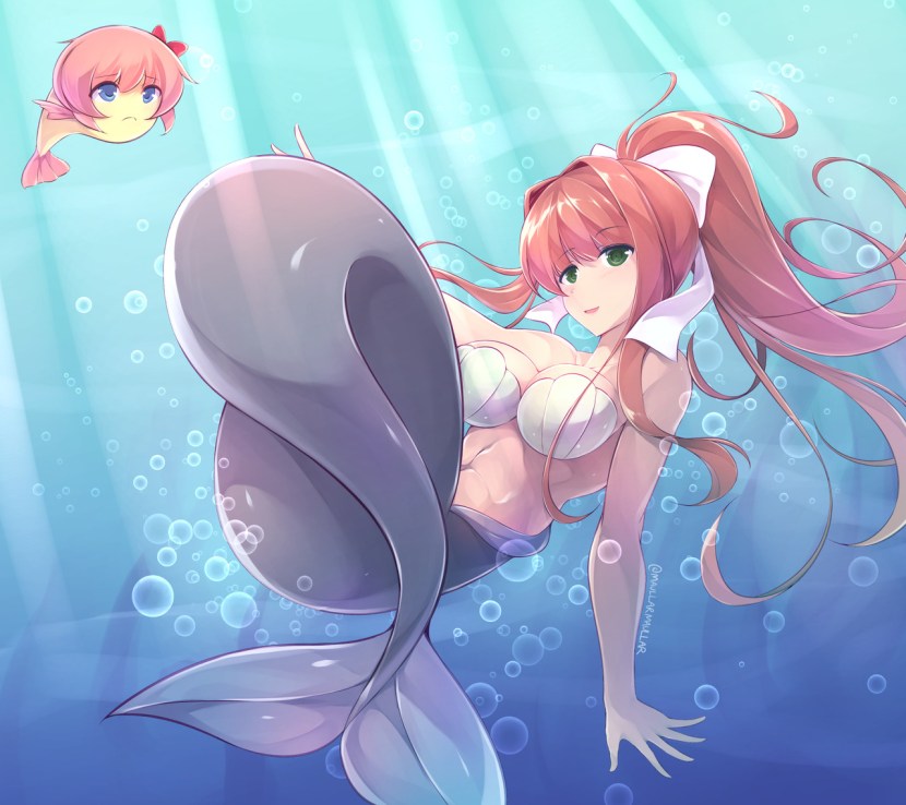 Two girls with big tits in the pool