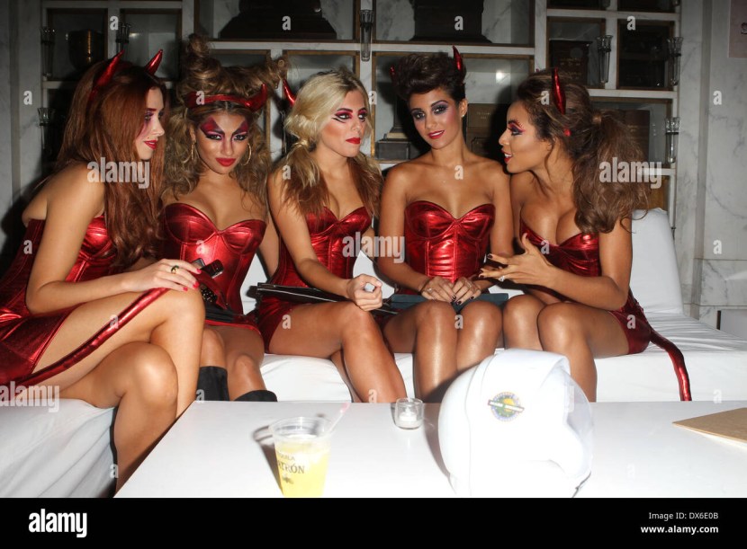 Glamorous girls at a party