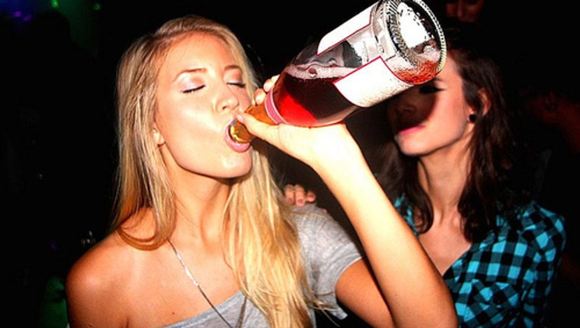 The girl is thumping