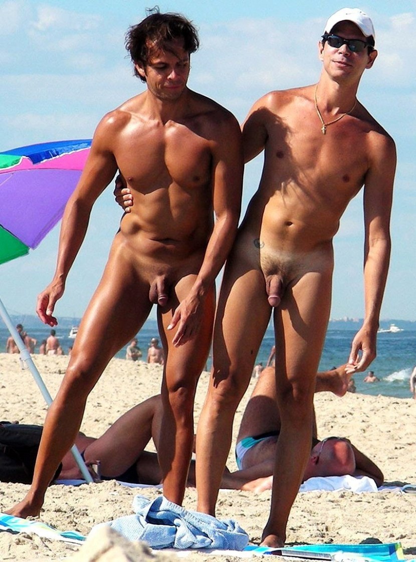 Naked Russian guys on the beach