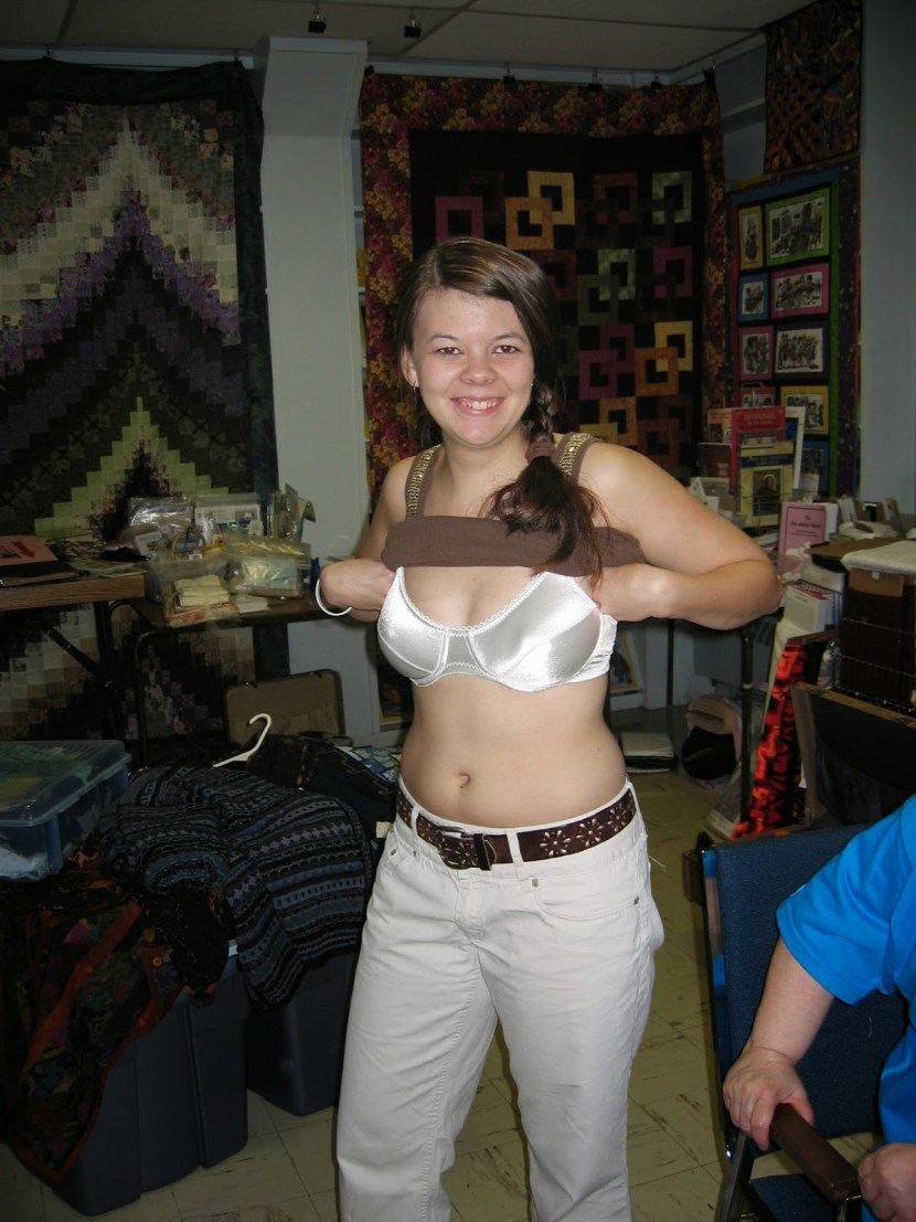 Chubby in swimsuits topless