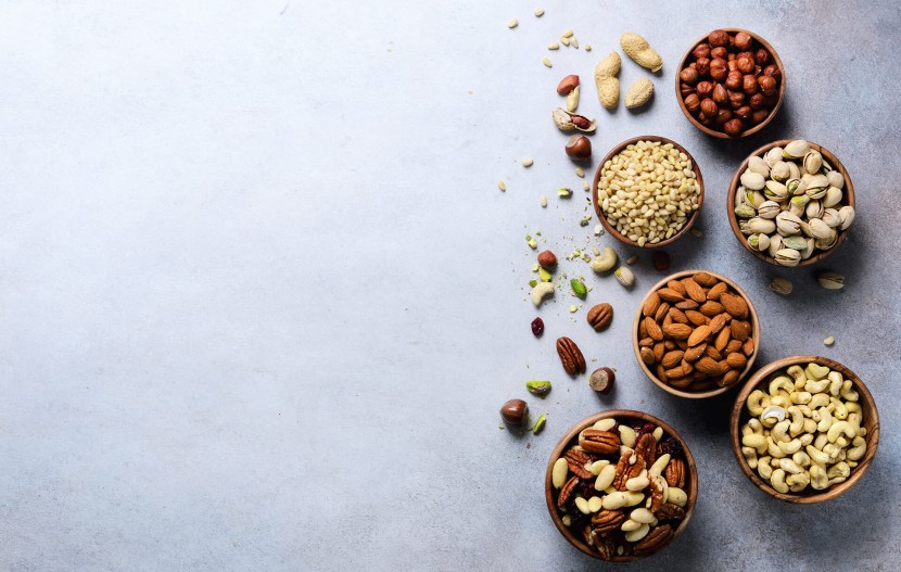 Cedar nut on a black background