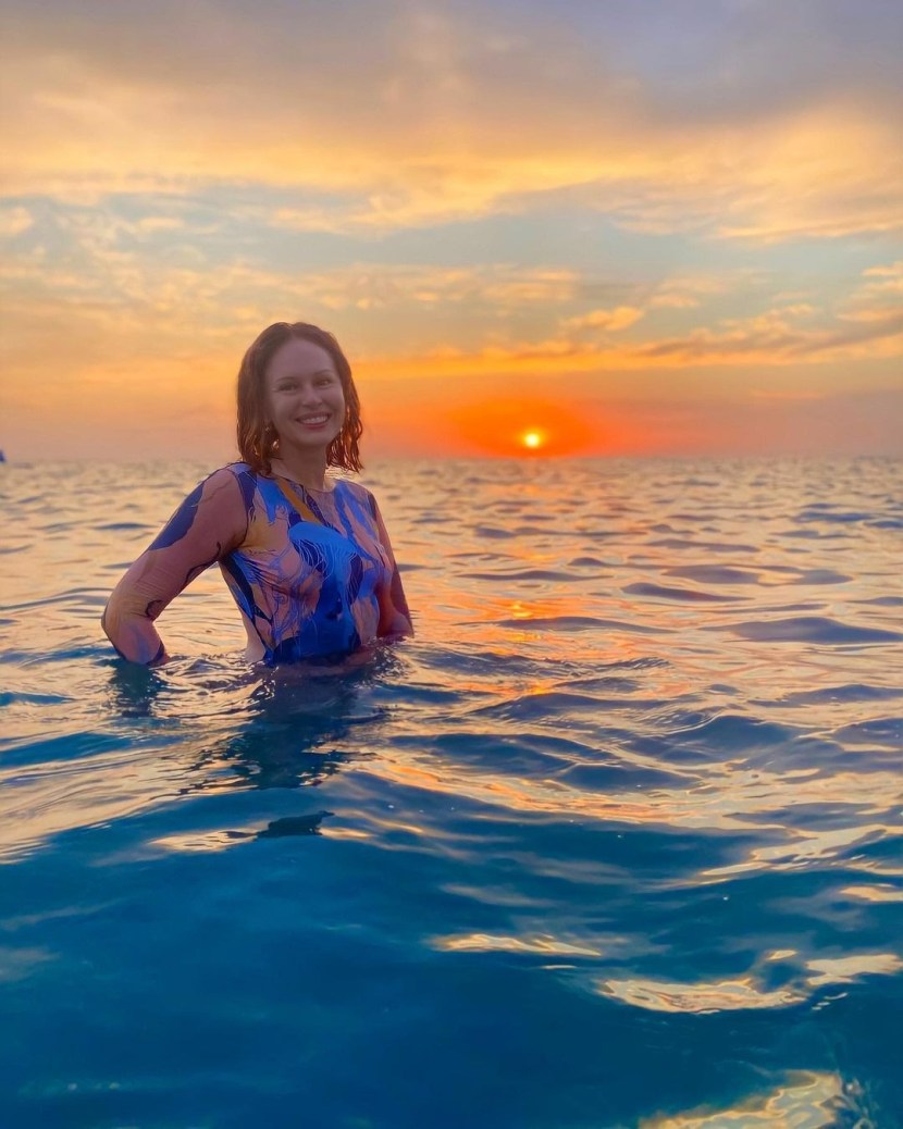 Irina Bezrukova in a swimsuit