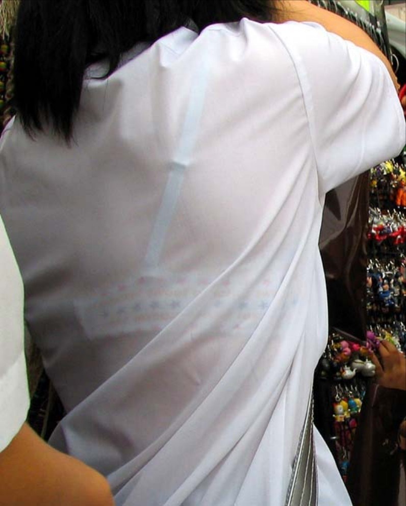 Wet transparent clothing