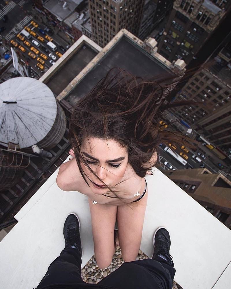 Girls look from above