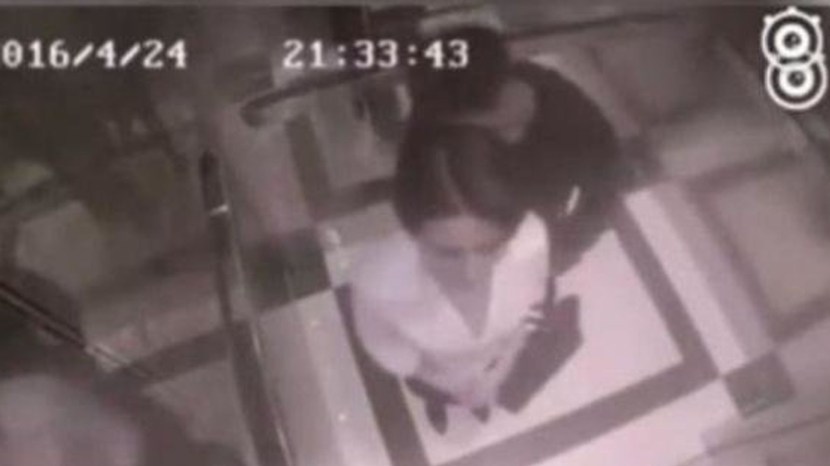 Hidden camera in the elevator