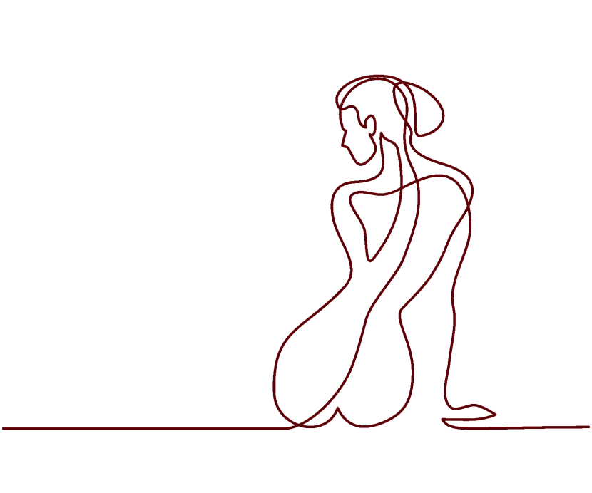The outline of the female body