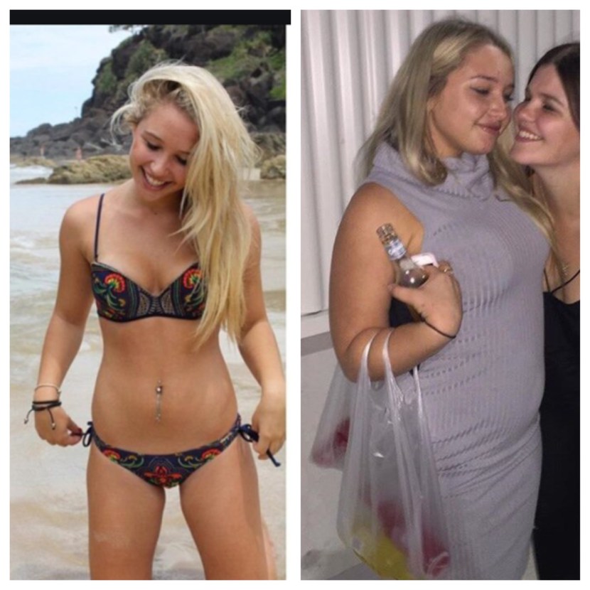 Full girls before and after the set